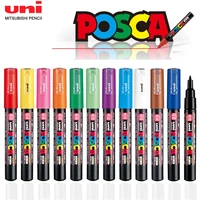 1pcs Uni Posca Paint Marker, PC-1M 21 Colors, 0.7mm Extra Fine Point Bullet Nib, Acrylic Painting Marking Drawing Graffiti Pens 1