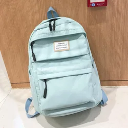 Casual Backpack Solid  Nylon Women Backpack Student School Bag Teenage Girls Shoulder Bags Mochilas Rucksacks Backbag