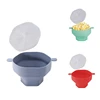 Silicone Microwave Popcorn Bowl Foldable Popcorn Maker Bucket Bowl With Lid Folding Popcorn Kitchen Baking Tool 1