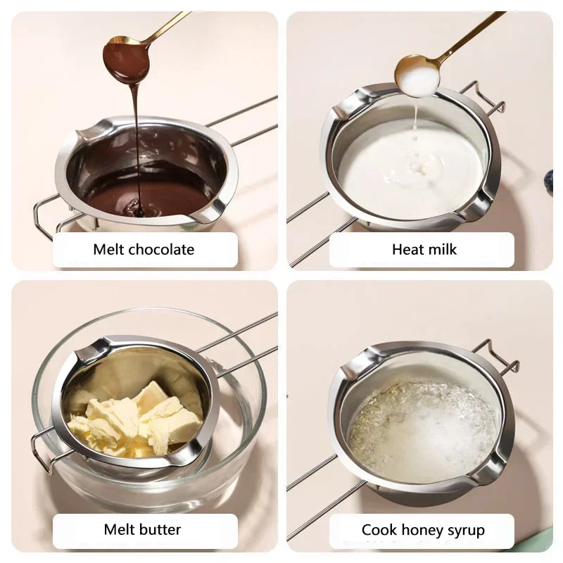 Stainless Steel Wax Melting Pot Long Handle Scented Candle Soap Chocolate Butter Handmade Soap Making Supply DIY Crafts Tools