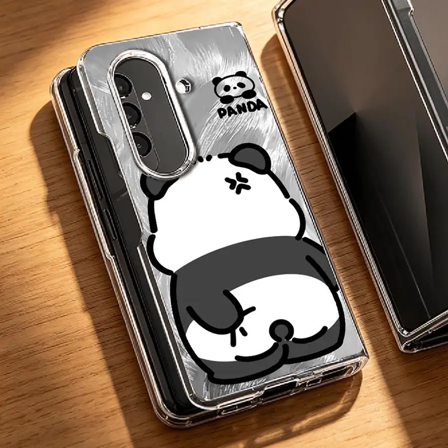 Transparent Soft Phone Cover with Funny Panda Design
