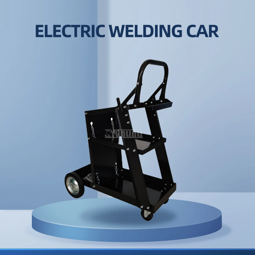 Welding Trolley Cart Mobile Welding Machine Tool Cart Four-layer Drawer with Handle