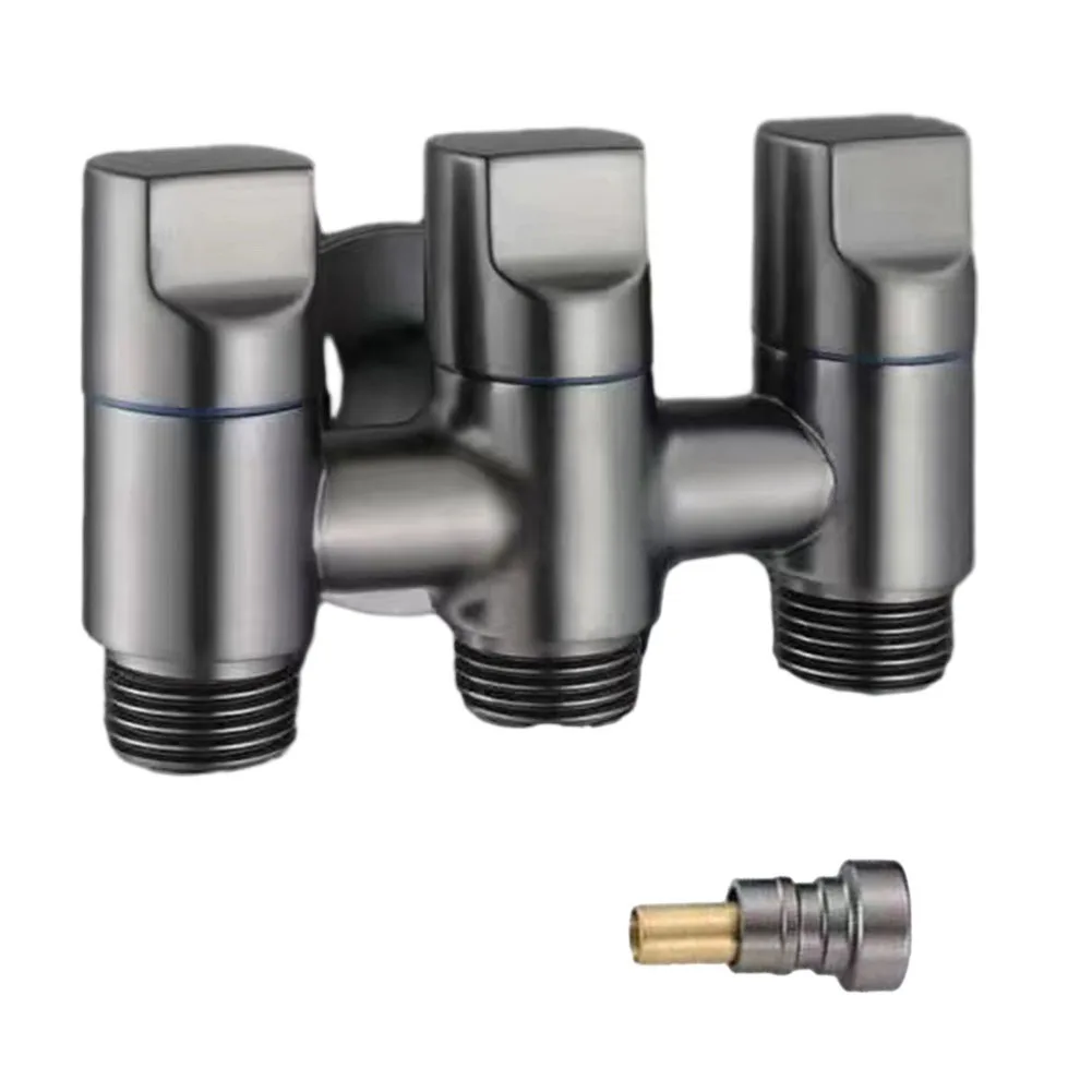 

1-In-Three-Out Water Diversion Valve Toilet Partner Three-Way Faucet Angle Valve Machine Faucet Multi-function Shunt Valve