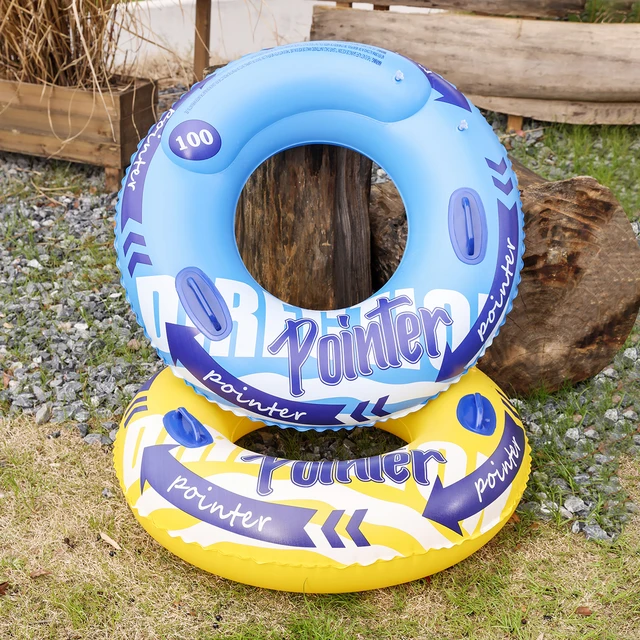 Double Balloon Inflatable Swimming Ring，Beach toys Pool Floaties for Adults,Swim Inner Tube for Pool 4