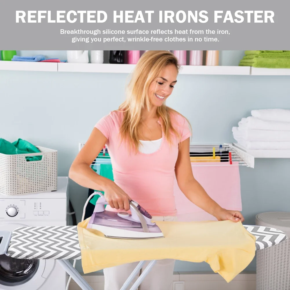 Description Picture 6 of item150x50cm Silicone Ironing Board Cover Elastic Edge Extra Thick Cotton Iron Cover Heat Reflective Non Stick for Iron Accessories