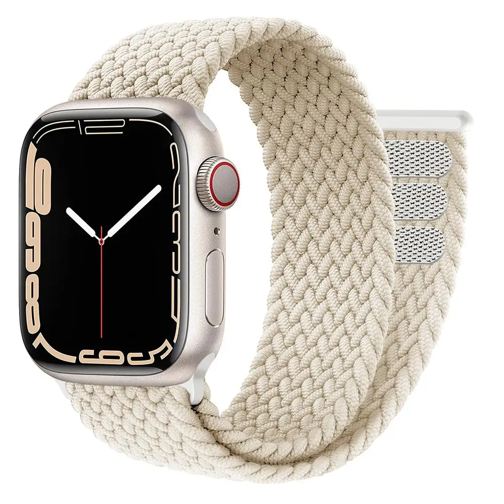 

Braided Solo Loop For Apple watch Band 45mm 44mm 49mm 40mm 41mm 38mm 42mm Elastic bracelet iWatch series 9 8 7 se Ultra 2 Strap