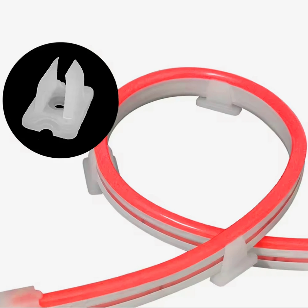 LED Strip Light Fastener Clips LED Strip Clip Plastic Accessories 6mm 8mm 10mm 12mm Flexible Mounting Fixer for Fixing