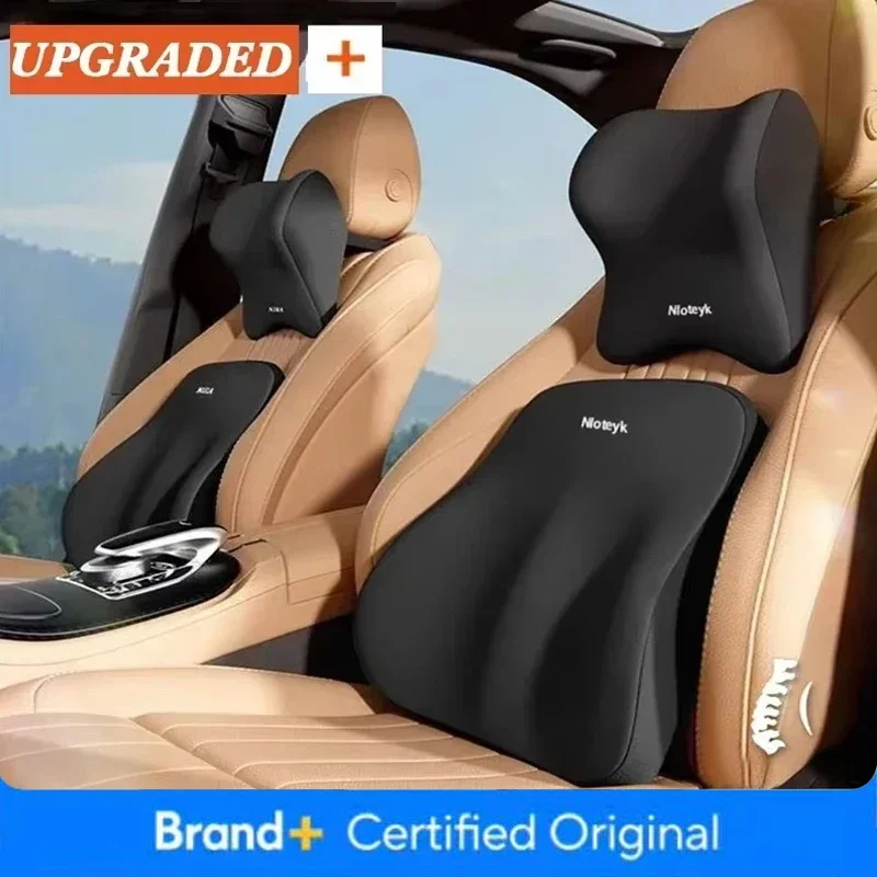 Car Headrest Lumbar Support Lumbar Cushion Memory Foam Cushion Backrest Lumbar Pillow Car Comfortable Neck Pillow Car Accsesorie