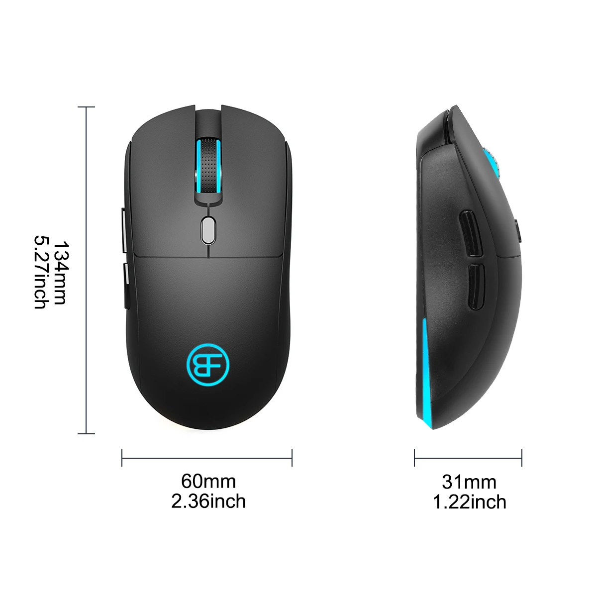 RGB Optical Wireless Mouse 2.4G Rechargeable Gaming Computer Mouse 6 Buttons Portable Mice For PC Computer Laptop Macbook Gamer