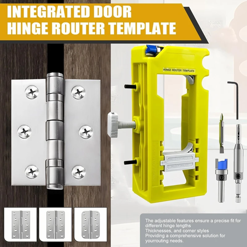 Door Hinge Router Template For3" To5" Length And1/4" Or7/8" Thickness Fordoors Only