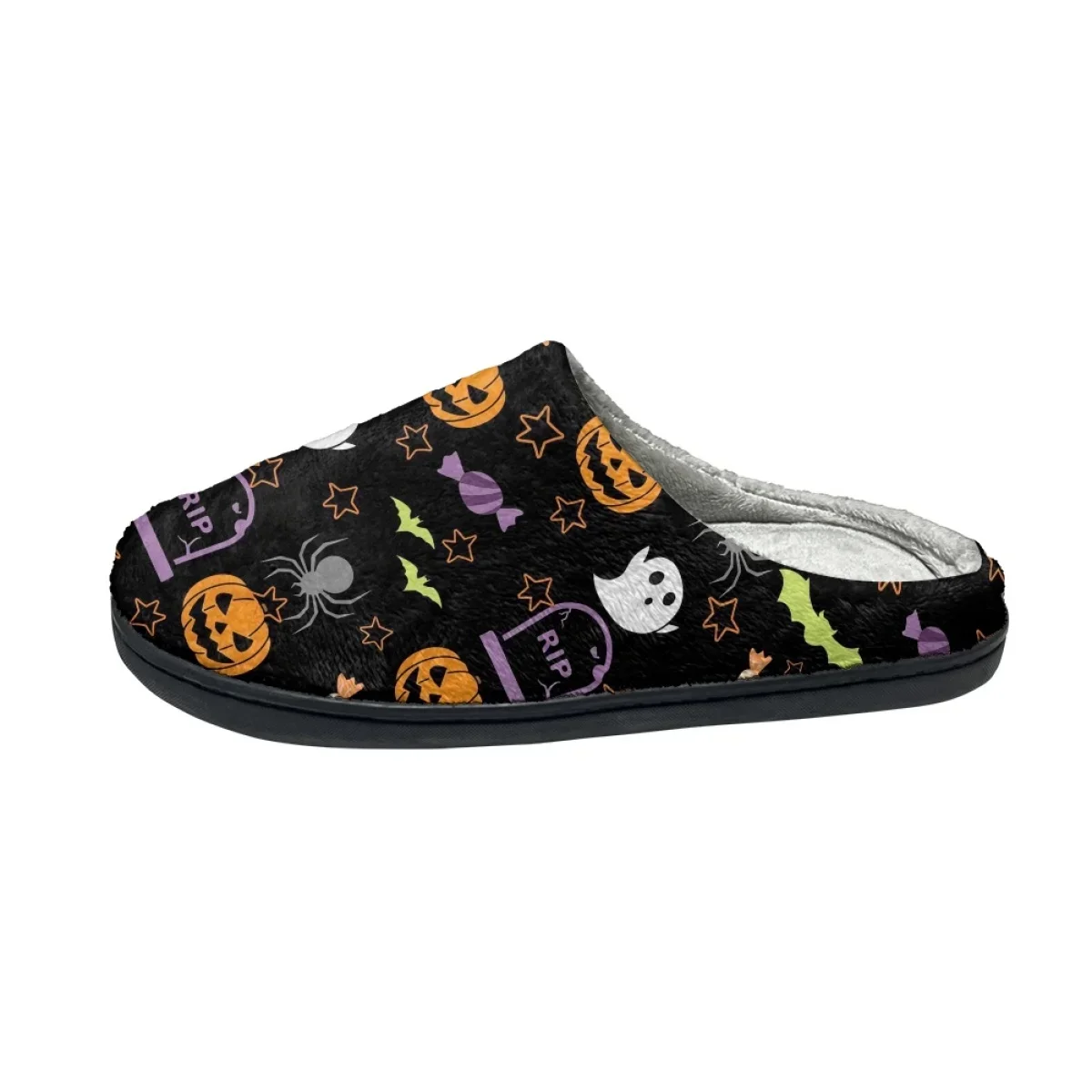 Holloween Design Ladies Non-slip Home Slippers Bedroom Couple Cozy Cotton Slipper Casual Winter Warm Flats Footwear Drop Ship