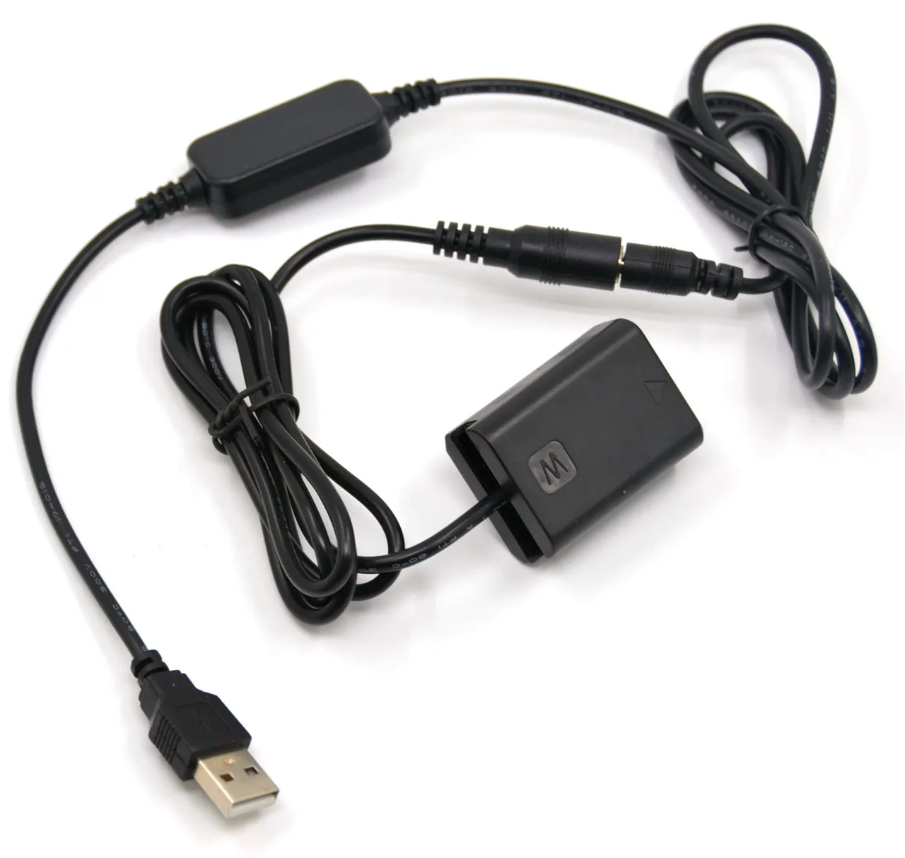 USB Cable Adapter + NP-FW50 Dummy battery AC PW20 For Sony a7 a7R A7000 A6500 A6000 A5000 RX10 NEX3 7 SLT A35 A55 ZV-E10