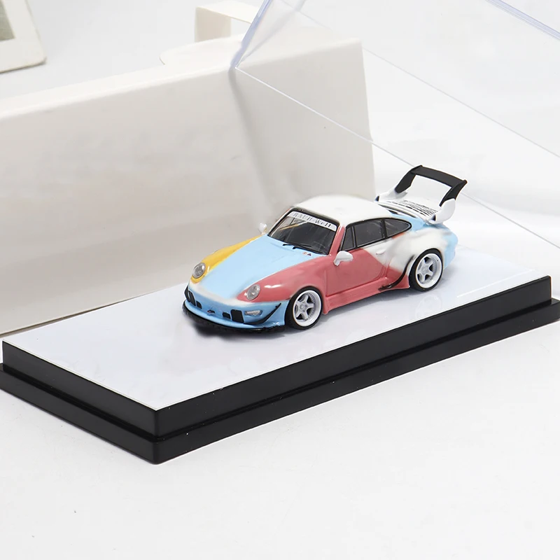 BSC 디코드 1:64 RWB 993 964 풀 카본 매트 블랙 시뮬레이션 합금 자동차 모델 컬렉션