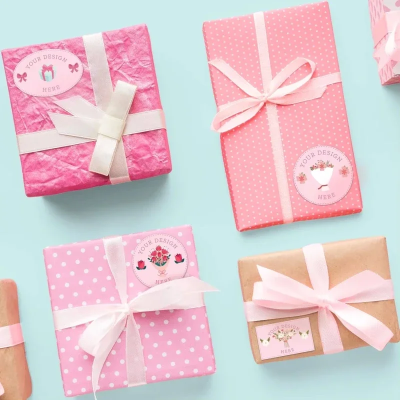 500PCS Stickers and Wedding Birthday Gift Box Labels DIY Your Own Stickers Personalize