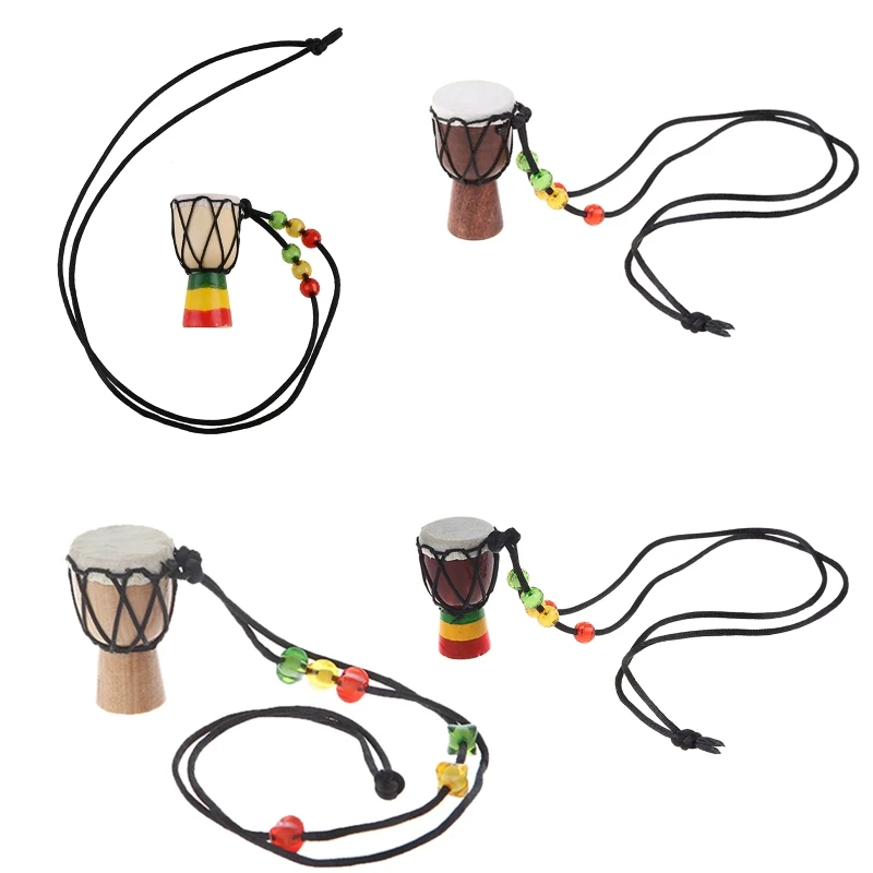 

Mini Djembe Percussion African Hand Drum Pendant Drummer Present for Learning Drume Beginner Starter Tool Dropship