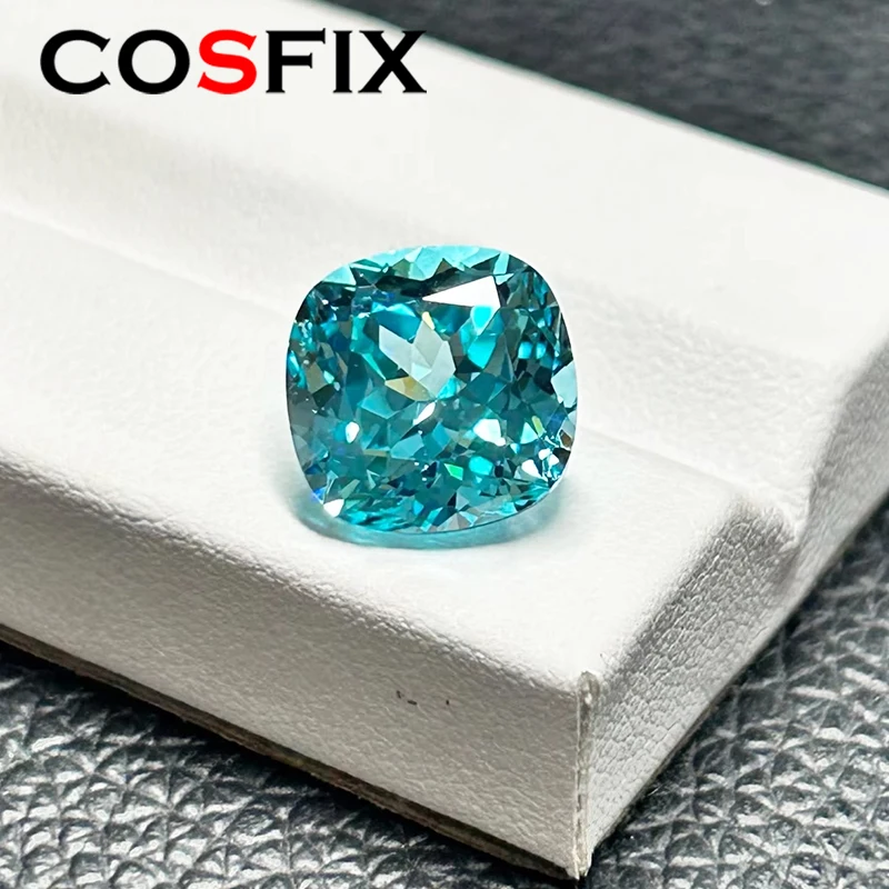 Top Quality 0.3-31ct Lab Grown Paraiba Gemstone Asscher Shape Loose Gemstones Paraiba For Jewelry Making with AGL Certificate