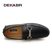 DEKABR Leisure Men Loafer Fashion Men Genuine Leather Slip-on Walking Shoes Handmade Man Casual Shoes Luxury Driving Shoes 2