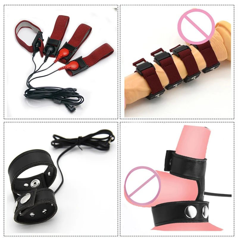 Electric Sex Toys Electric Shock Sex Toys Penis Ring Masturbator,Electro Stimulation Bdsm Glans Trainer Cock Cage,Estim Urethral Catheter Sounds