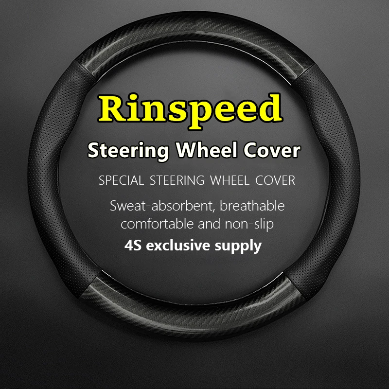 

No Smell Thin For Rinspeed Steering Wheel Cover Genuine Leather Carbon Fiber Fit CitySnap Budii Dock-Go XchangE Etos Senso Squba