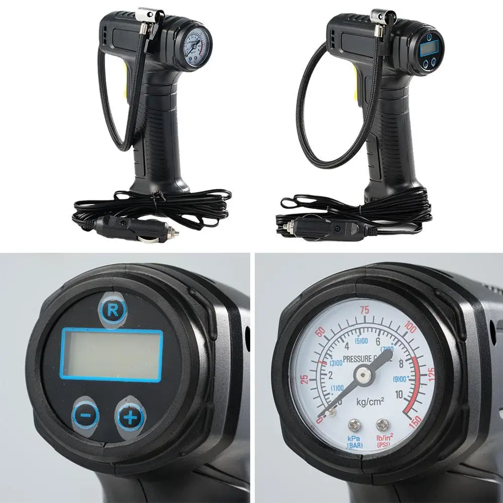 Motorkit Digital Luftkompressor mit LCD Anzeige und LED Licht 120W