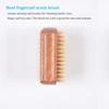 Artsecret Remove Dust Nail Brush for Cleaning Fingernails Non-Slip Wooden Both-sided Bristle Hand Foot Manicure Pedicure Scrubbe 3