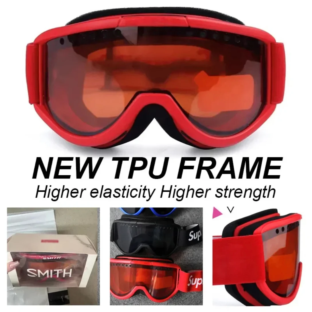 4 Color Ski Goggles Double-layer Anti-fog Snowboard Hiking Eyewear Windproof Motocross Glasses UV400 Winter Cycling Glasses Man 2