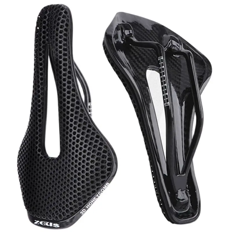 

G832 Mountain Folding Road Bike Hollow Saddle 3D Printed Cushion Carbon Fiber Seat Bags boxed