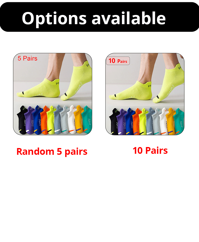 5/6/12 Paar Helle Farbe Knöchel No Show Socken Männer Atmungsaktive Street Fashion Sport Deodorant Unsichtbare Reise Lauf Socken – Detail 7