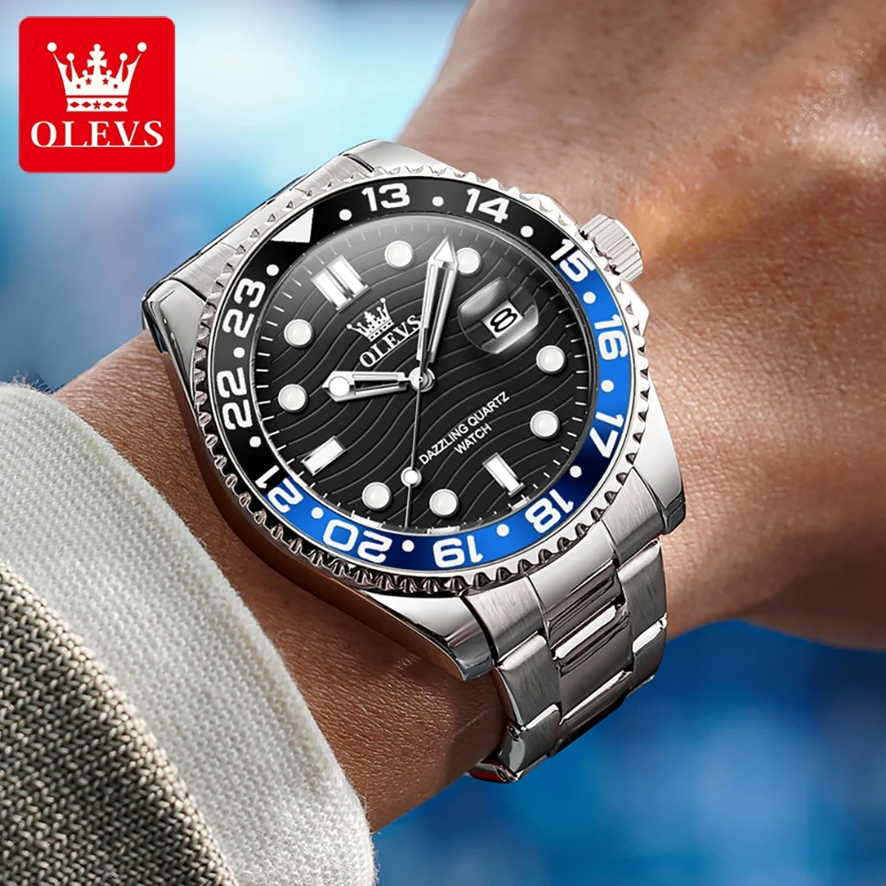 OLEVS 3610 ساعة كوارتز أصلية للرجال موضة مقاوم للم...