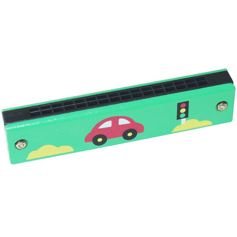 1/2/4PCS Holes Wooden Kids Harmonica