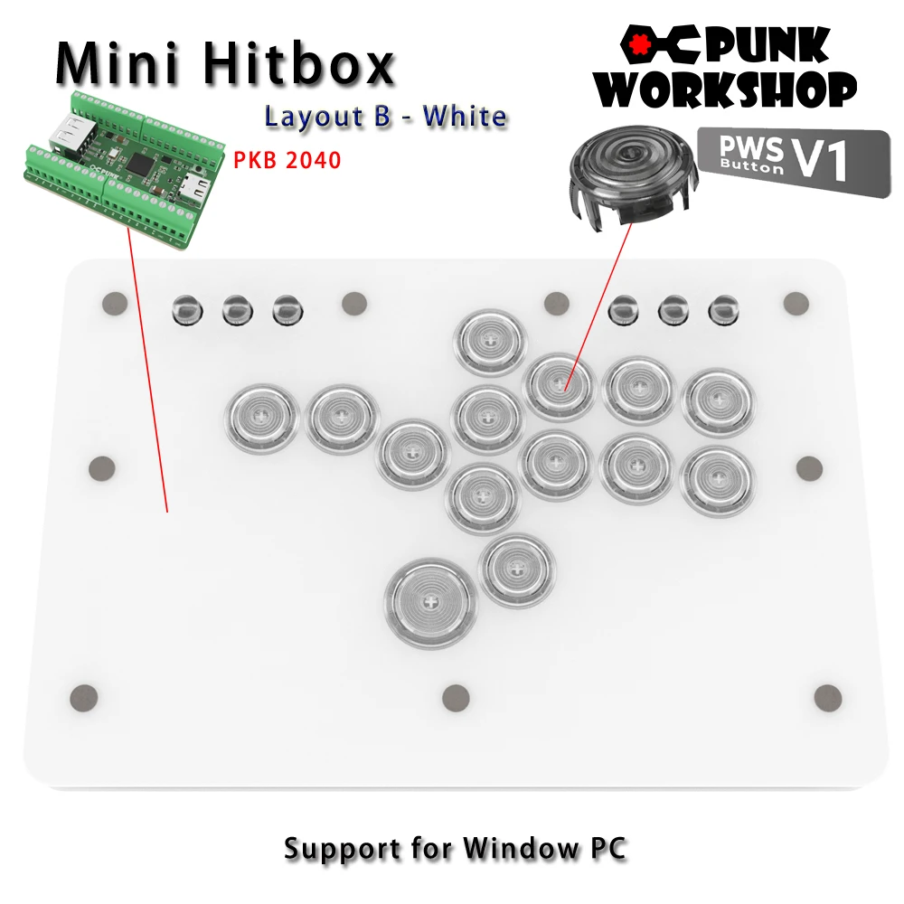 【新型V1ボタン】punkworkshop minibox white タイプB 新型V1ボタン】punkworkshop minibox white タイプB