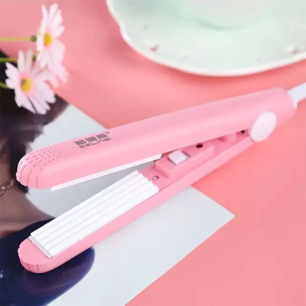 Mini Hair Straightener Curling Iron 2 in 1 Dual-Use Splint Hair Perm Hairdresser Electric Curling Stick Straight Plate Clip