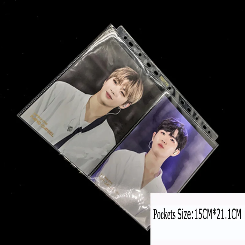 

20PCS No PVC Big 2 pockets cards page Photo Album cards page for DVD Magical currency collection board game cards star Post card