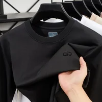 T-shirt à col rond pour homme, nouvelle collection automne, marque de mode haut de gamme, avec badge lettre exquis, manches longues, confortable et décontracté, best-seller. 5