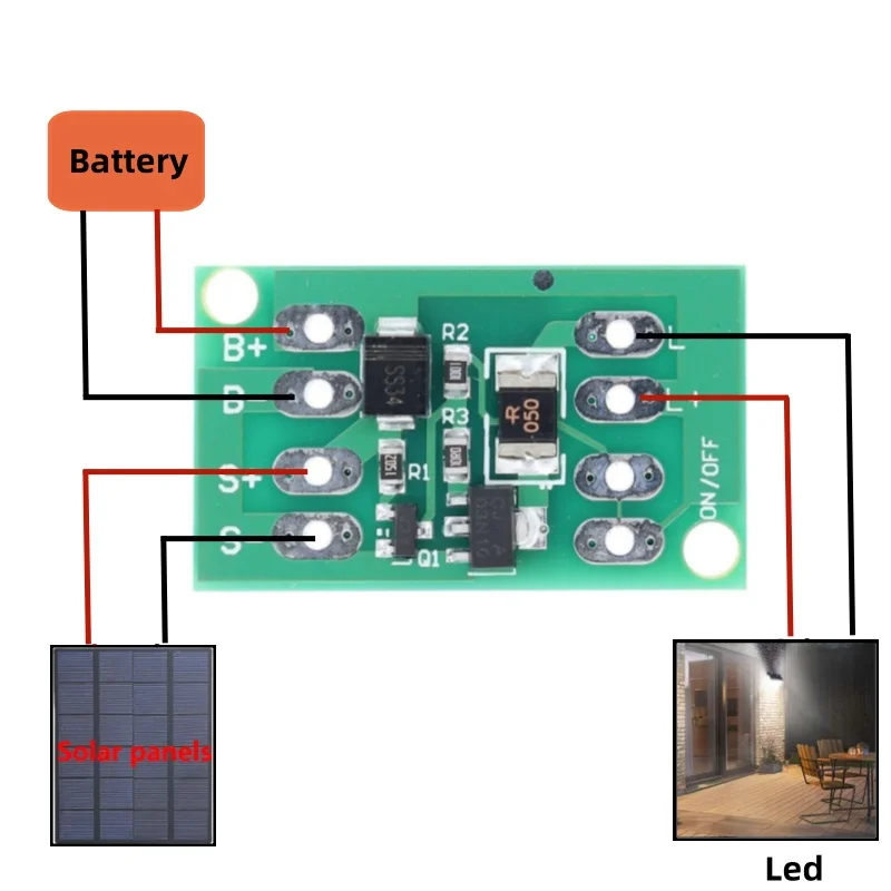 1-10P Automatische Solar Panel Batterie Ladegerät Bord Nachtlicht LED Lampe Control Schalter Batterie Ladegerät Lade Controller modul – Detail 2