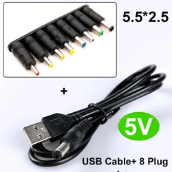 Versatile USB to DC Power Cable with Multi - Voltage Compatibility (5V 3A Plug)