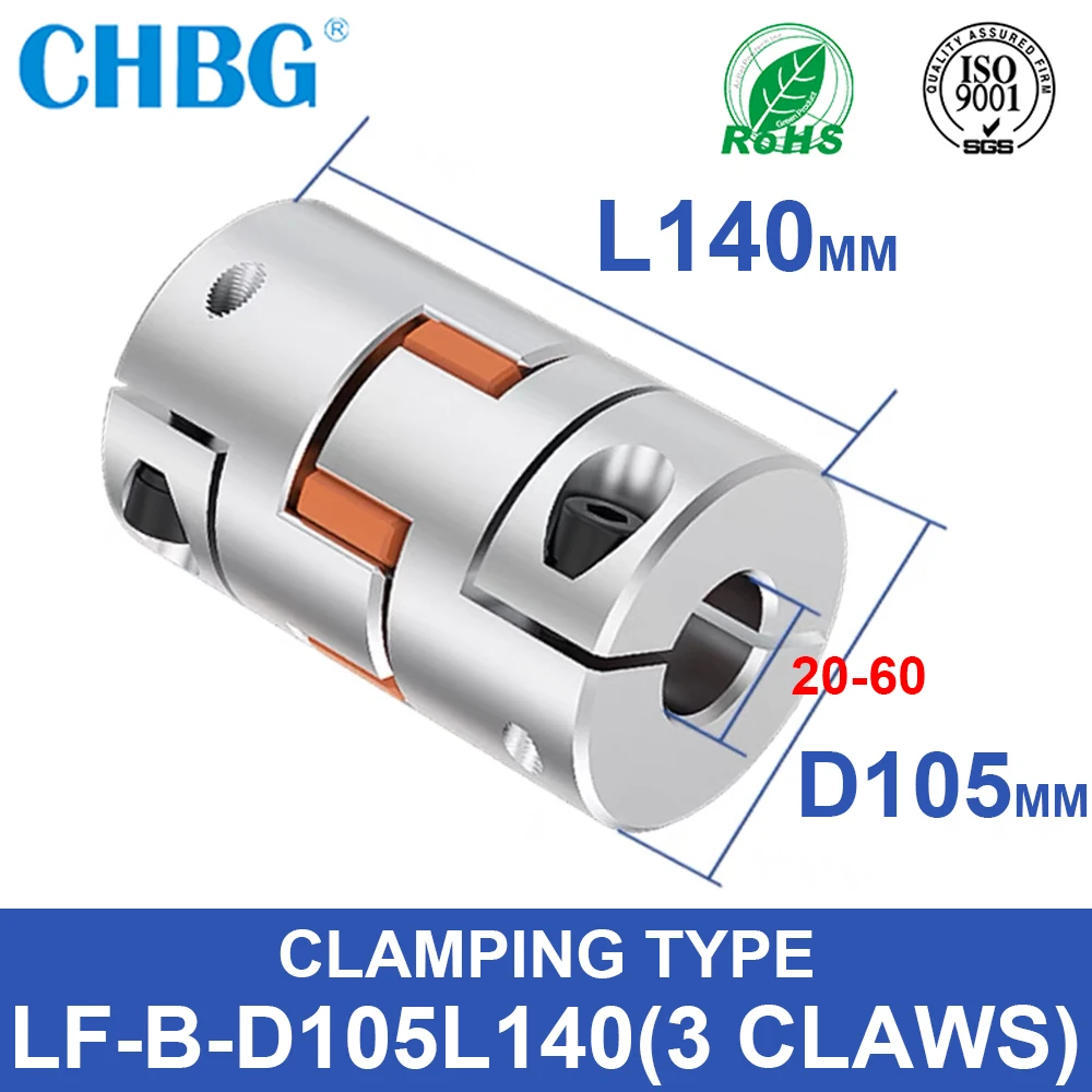 lf-b-d105l140-aluminum-shaft-coupler-jaw-plum-spider-clamping-type-cnc-motor-encoder-coupling-20mm-to-60mm-for-dividing-table