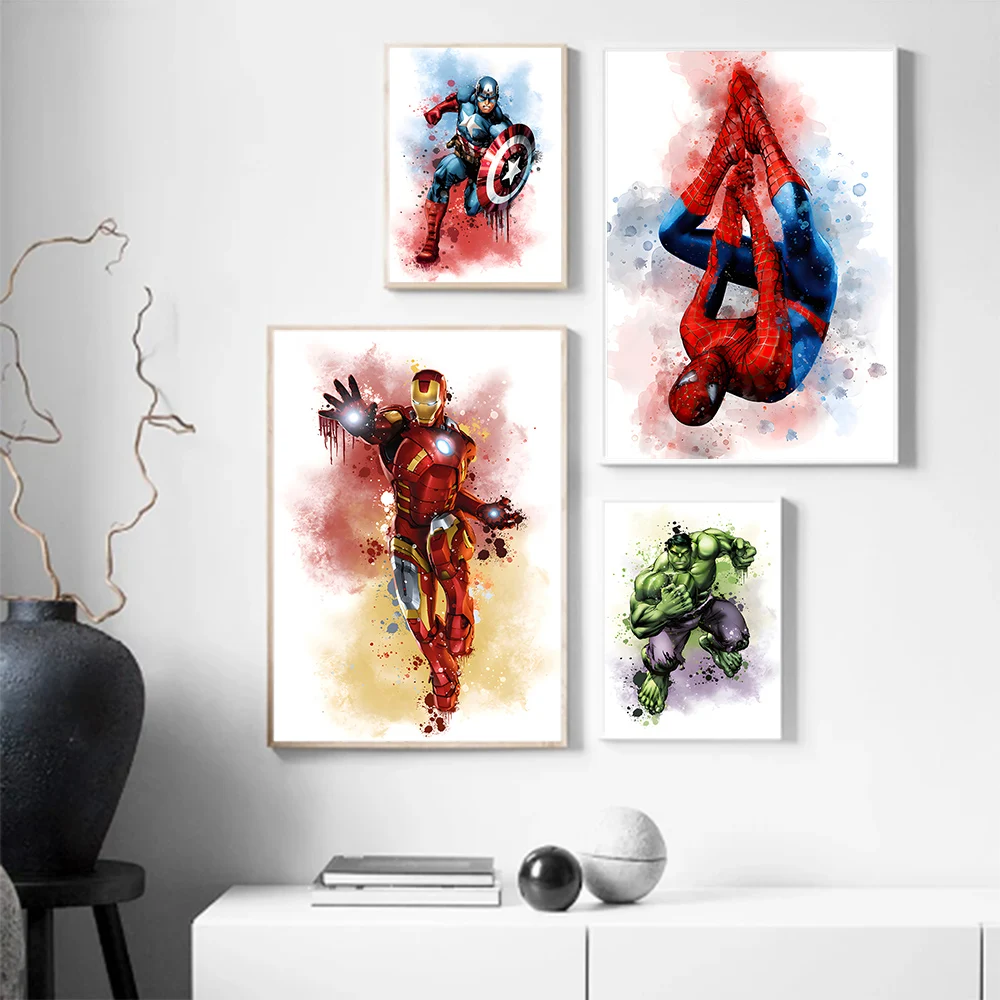 Marvel Avengers Artworks Printed on Canvas