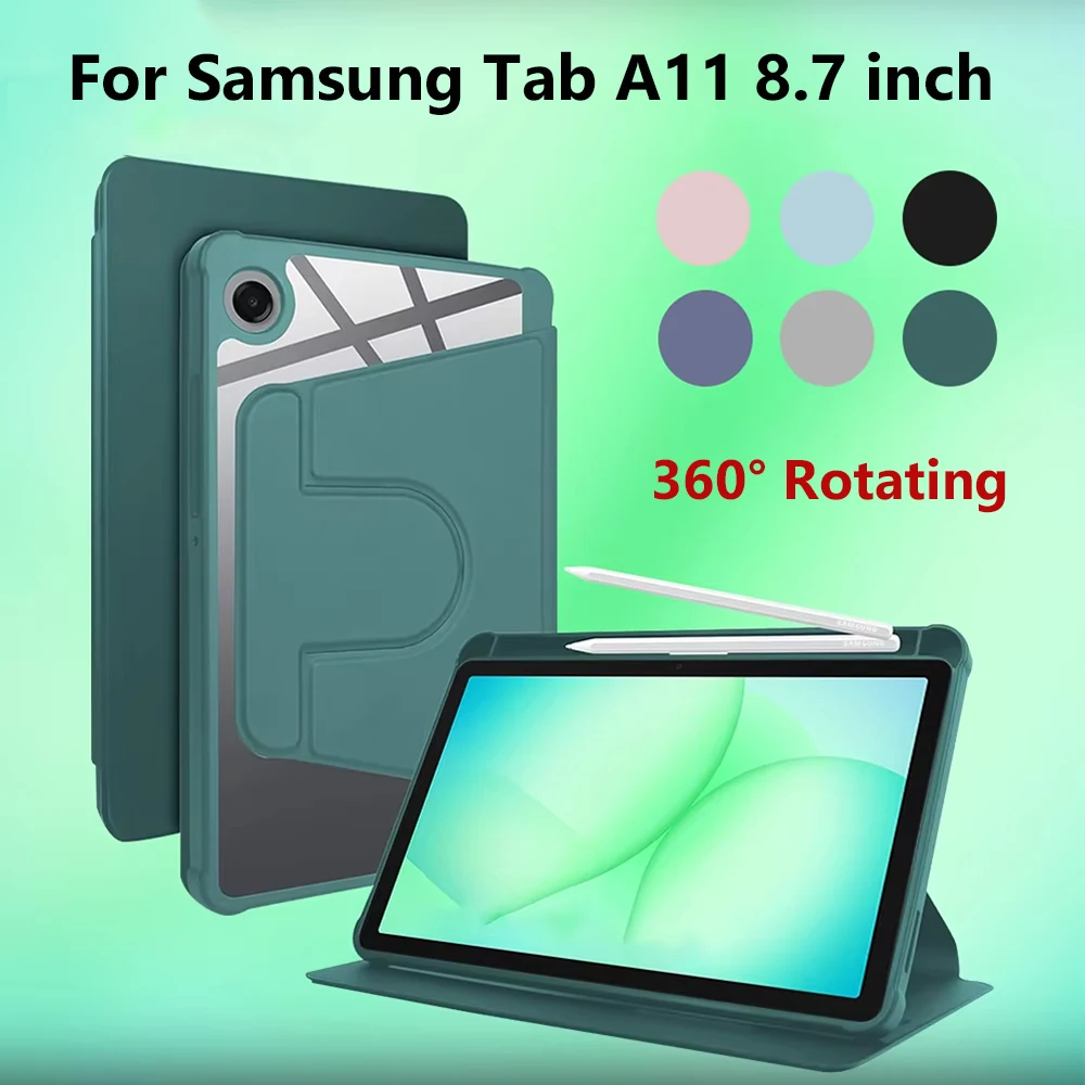 360° Rotating Transparent Acrylic Case with Pen Slot