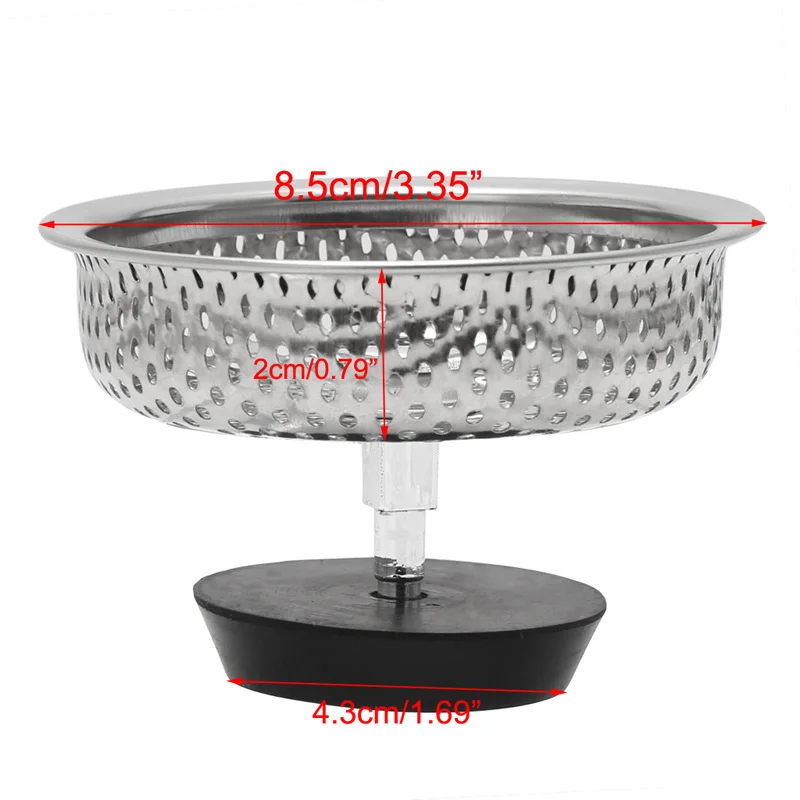 

Mesh Kitchen Stainless Steel Sink Strainer Disposer Plug Drain Stopper Filter