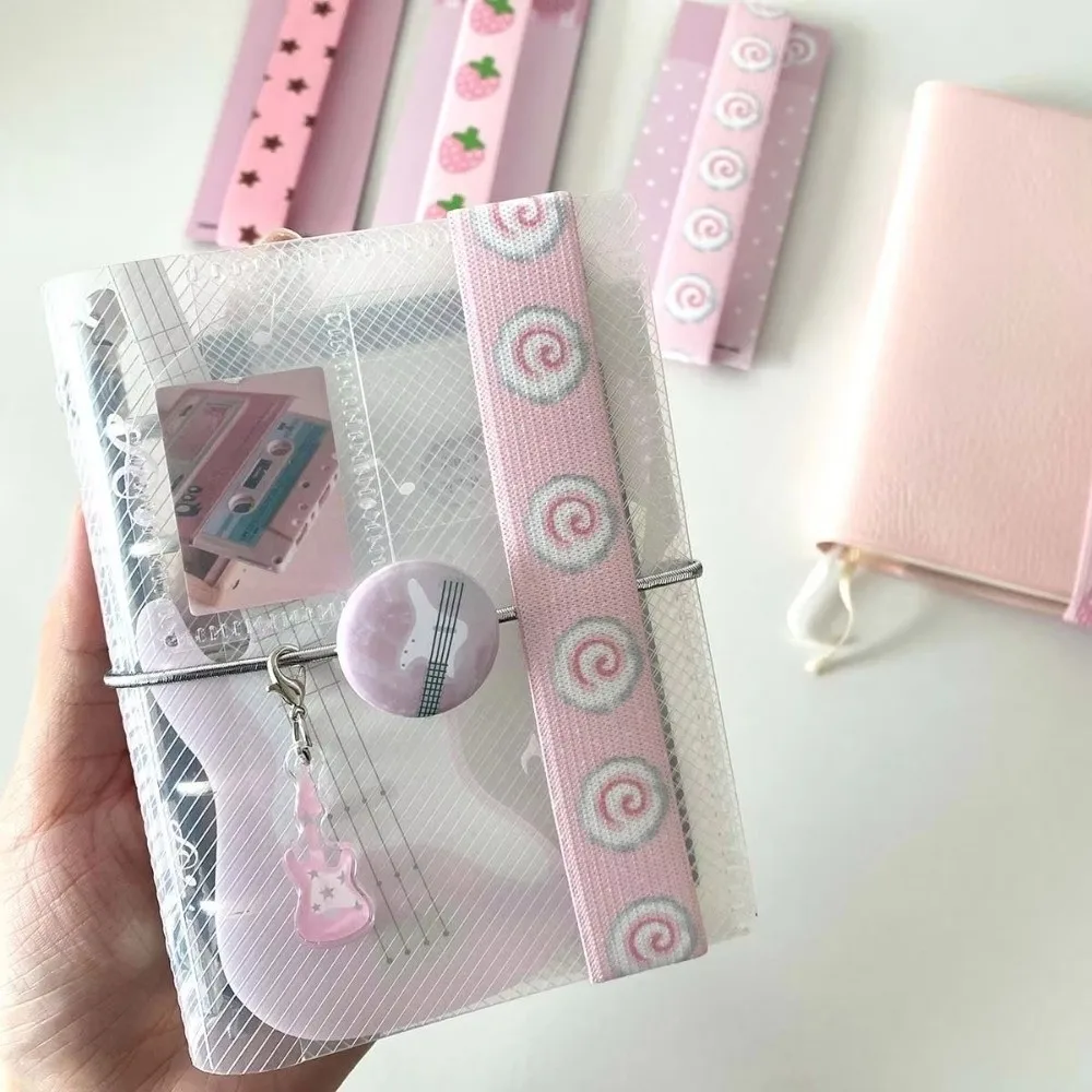 Creative Adjustable Notebook Straps Loose-leaf Notebook DIY Decoration Band Binding Rope Cute Star Elastic Strap for Scrapbookin