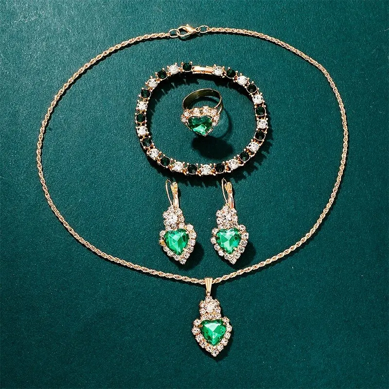 ساعة فاخرة للنساء ، قلادة ، أقراط ، طقم ساعات سوار...