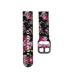 Colorful Silicone Sport Band Wristband Bracelet - Soft, Durable, and Adjustable for Xiaomi Watch S4 (12 black pink flower)