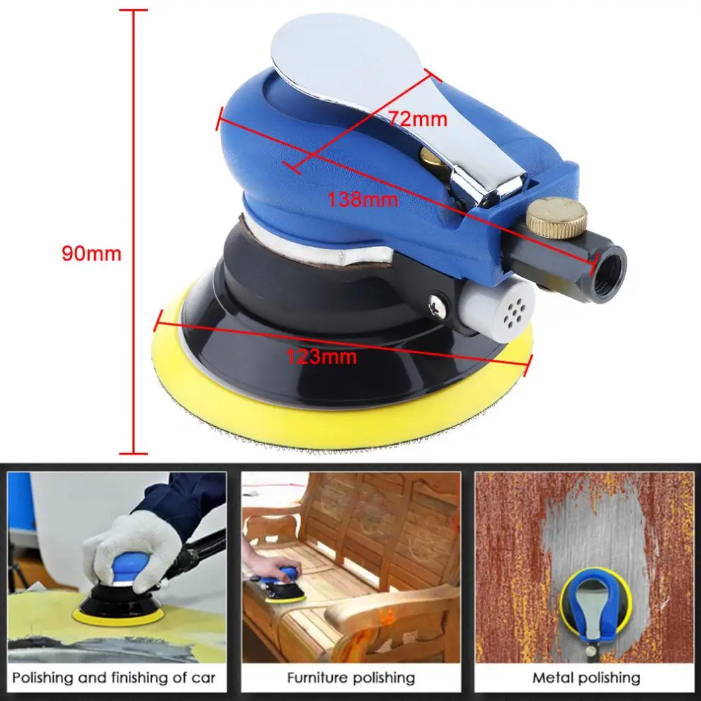 Piatto Di Levigatura 125 Mm Per Levigatrice Orbitale - Con 8 Fori Per Aspirazione Polvere