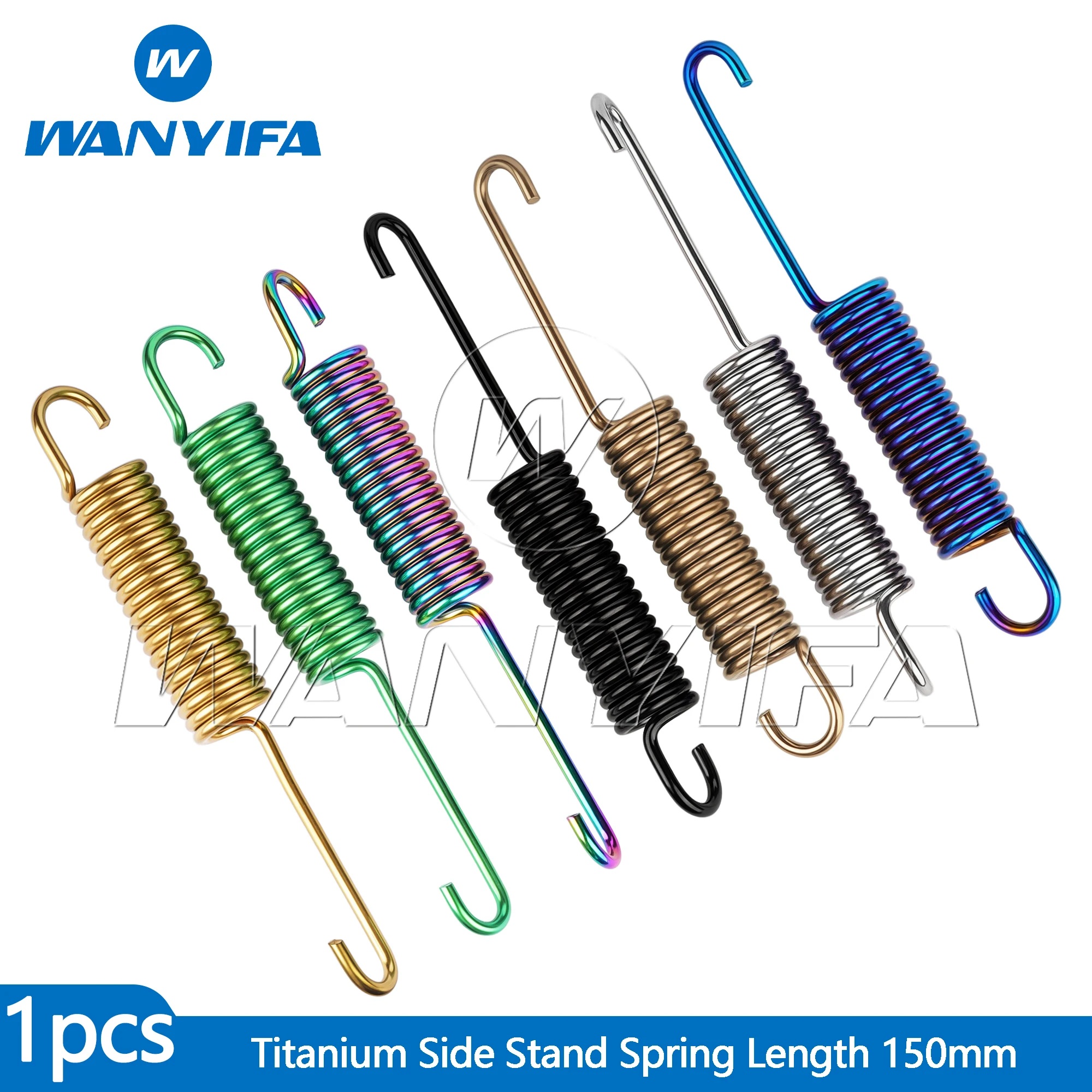 Wanyifa Titanium Side Stand Spring Length 150mm Universal Motorcycle ...