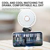 Handheld Mini Fan Foldable Portable Neck Hanging Fans 5 Speed USB Rechargeable Fan with Phone Stand and Display Screen 1800mAh 3