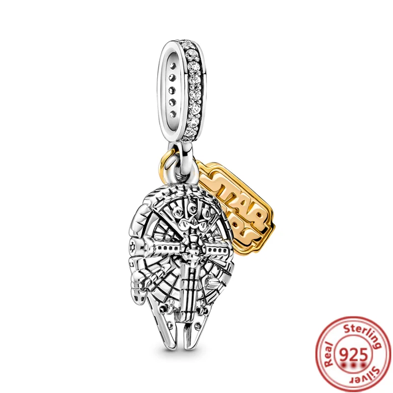MINISO DISNEY 925 Sterling Silver Marvel Hero Star Wars Rescuers Pendant Charm Fit Original Brand DIY Jewelry Gift charm jewelry