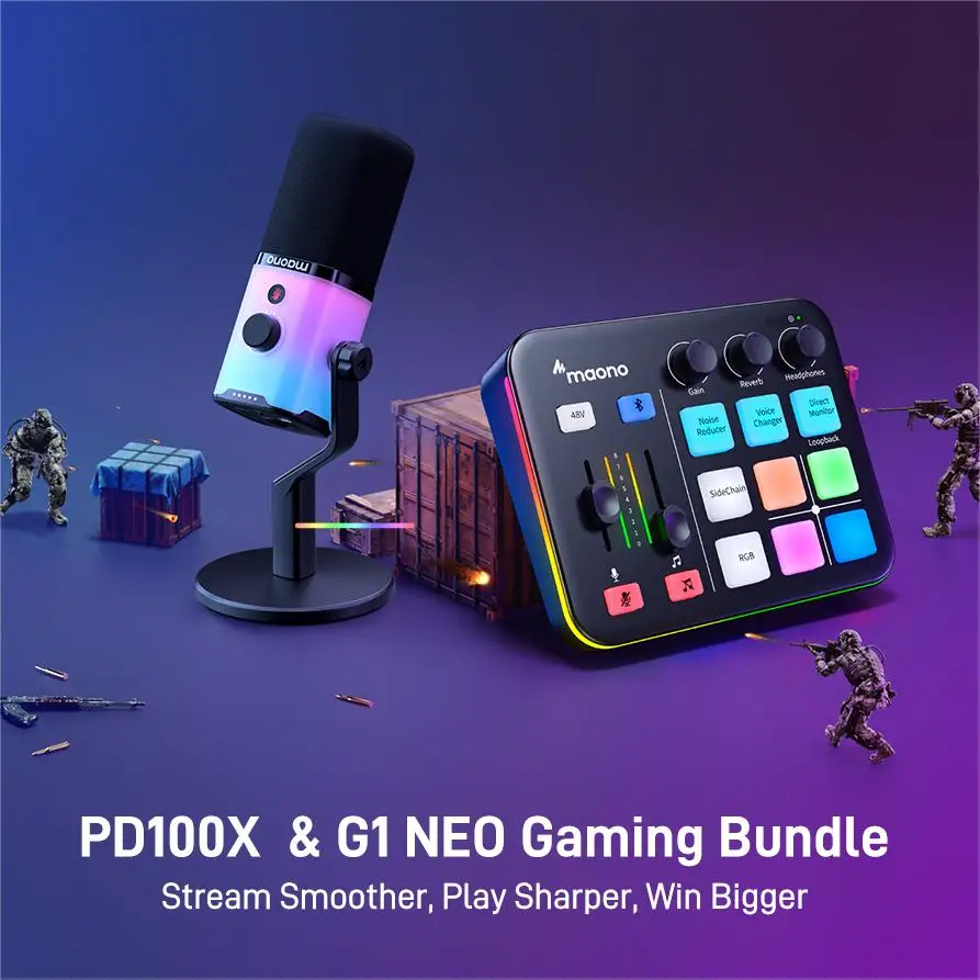 Maono-オーディオミキサーマイク,ライブストリーム,直接モニター