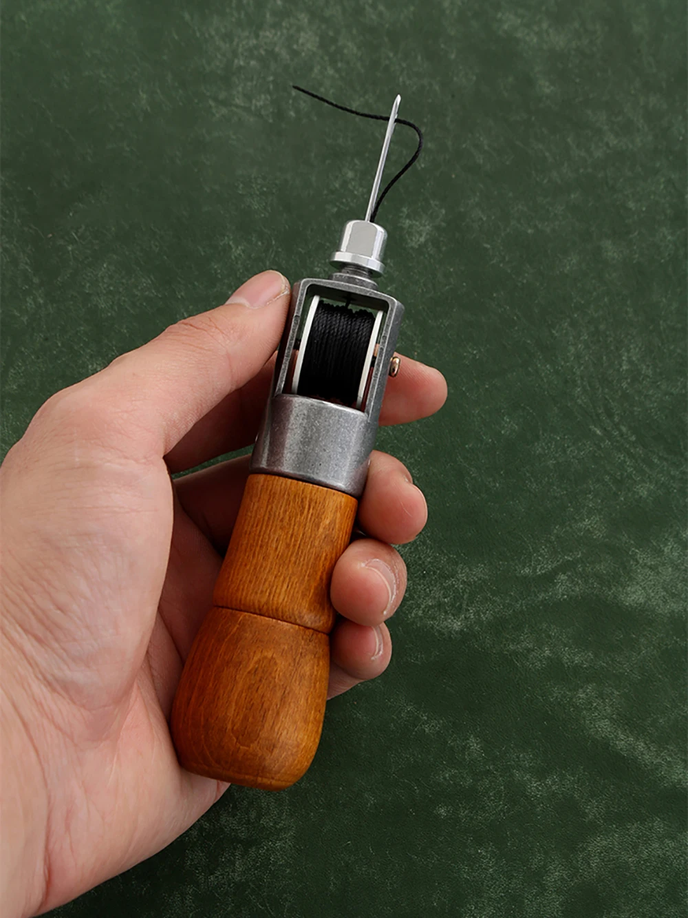 Leather Hand Sewing Machine DIY Leathercraft Waxed Thread Sew Tool Edge Stitching Belt Strips Shoemaker Awl Lock Stitcher Kit