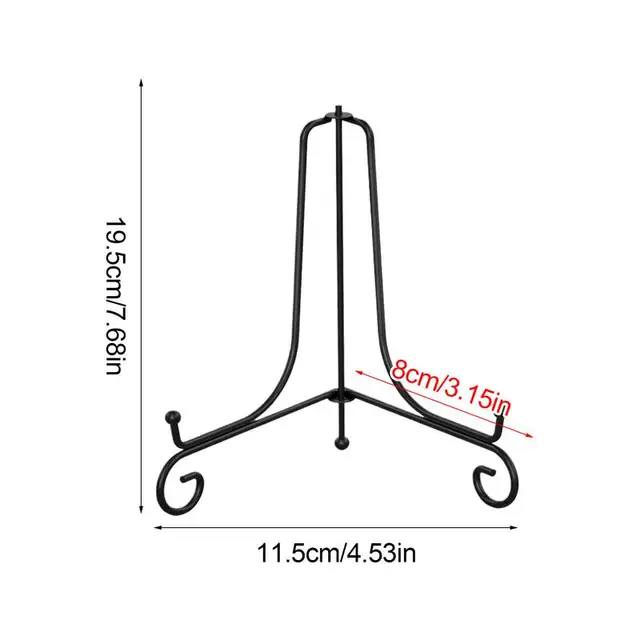 Metal Easel Stand For Sign Set Of 4 Metal Easel Frame Display 5-inch Tabletop Picture Holder Tripod Easels For Pictures Home 6